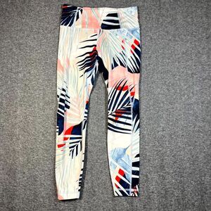 Athleta Tahitian Salutation Leaf Print 7/8 Colorful Tight Legging Run Yoga Small